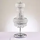 6-Lights Chrome Finish Classic Empire Style K9 Crystal Ball Bedside Desk Tabl...