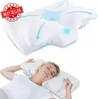 Cervical Memory Foam Pillow, Contour Neck Pain Relief, Orthopedic, White