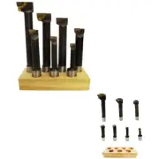 7Pc 1'' Shank Bore C6 Carbide Tip Boring Bar Set