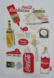 Coca-Cola Dishtowel Tea Towel 100% Cotton BBQ Summer Theme Coke
