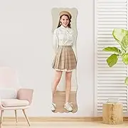 FwQoFvk Full Length Wall Mirror Tiles Safe Firm Full Length Mirror Versatile Acrylic Full Length Mirrors Frameless Full Body Mirror Tiles Non Glass Safety Body Mirrors for Bedroom Closet Door