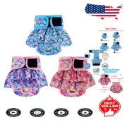 Comfortable & Machine Washable Female Dog Diapers - 3-Pack with Mermaid Print