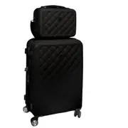 Pierre Cardin 56cm CABIN Hard Shell Case + Beauty Case - Black