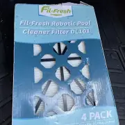 4 pack Fil-Fresh Robotic Pool Cleaner Filter DL101 Compatible M200 M400 M500