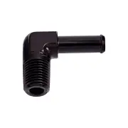 Aeroflow Male NPT To Barb 90 Degree Adapter Fitting 3/8" To 1/2" Black