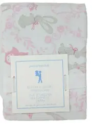 Pottery Barn Bunny Owl Flannel Pillow Case Pink White Gray Standard PB Kids