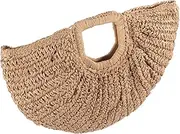 [LIFKOME] Small Black Handbag Bags Large Bucket Bag Polyester Beige to Weave Women's