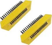 Darfooper 2 PCS Nail Brush Surgical Scrub Brushes Two-Sided Stiff Hand and Nail Brush Non-Disposable Sterile Hand Scrubber with Nylon Bristles Yellow