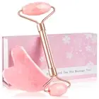 ZS ZESHIN Jade Roller & Guasha Set-Facial Beauty Roller Skin Care Tools, Rose Qu