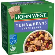 John West Tuna & Beans Red Kidney Beans Navy Beans Chickpeas 185g