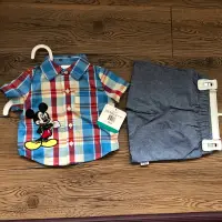 在飛比找蝦皮購物優惠-Disney baby 迪士尼 0-3M 夏天襯衫套裝