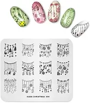 Nail Art Stamping Plate Template Christmas Theme Christmas Decoration Socks Christmas Bell Pattern DIY Nail Art Picture Stamp Stamping Plates Manicure Print Tool