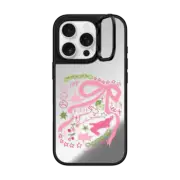 iPhone 16 Pro Mirror Ring Stand Case MagSafe Compatible Bows and Bunnies