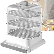 Multifunctional Electric Steamer, 3 Tiered Food Steamer, Electric Food Steamers Electric Steamer Steam Pot Home 12L, Desktop Multi-Layer Seafood Steam Box, Use for Variety of Foods