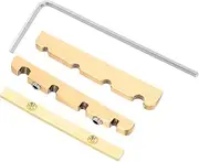 BESPORTBLE 1 Set Metal Guitar Bridge Nut 38mm Brass 4 String Bass String Nut Adjustable Bridge Saddles Precision Hardware for Bass Guitar Tuning Stability Enhancement