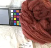 Romney variegated antique rose wool roving spinning weaving felting fiber arts