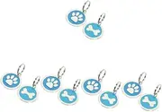 Kisangel 10 Pcs Dog Id Tag Anti-Lost Pet Name Tag Pet Identity Tags Dog Tag Custom Label Pet Name Tags Decorative Pet Tag Engraved Cat Tags Cat Collar Tags Metal Dog Paw Print The Dog