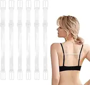 [Xlrhong] Women's Six-pack Slip-free Clip Bra Strap Holder Elastic Back Adjustable Adjuster Soft Comfort Fastener Removable Bra