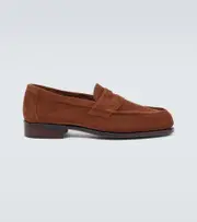[George Cleverley] George Cleverley Cannes suede penny loafers AU 7 brown