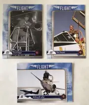 Chuck Yeager Alan Shepard Historic Autograph Famous Americans Flight 3 Cards