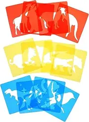DIYEAH 12Sheets Animal Stencils for DIY Painting Tools for Creative Crafts Educational Drawing Aid for Adults for Imagination Development