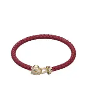 Jean Claude Year Of The Snake Collection Leather CZ Bracelet