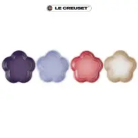 在飛比找momo購物網優惠-【Le Creuset】瓷器花型淺盤-小-4入(葡萄紫/粉彩