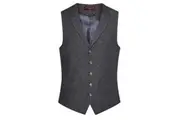 Brook Taverner Mens Memphis Waistcoat (Charcoal Herringbone Grey) - UTPC3397