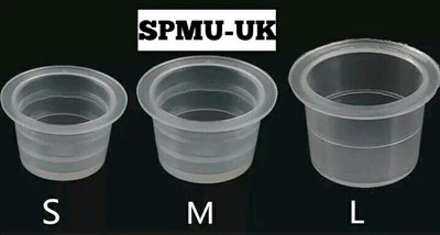 SPMU Ink Cups Pots Microblading - Tattoo Pigment Holder, Plastic Pigment Pot