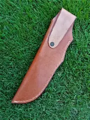 Custom Handmade Fixed blade Cow Leather Sheath / Knife Holster / vertical Knife