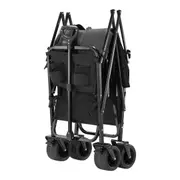 Heavy Duty Collapsible Double Decker Wagon Cart with All-Terrain Wheels
