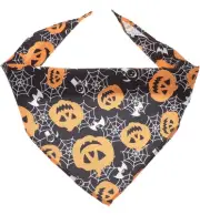 Halloween Dog Bandana Pumpkins And Spider Webs 26” x 13”