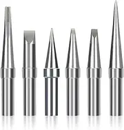 Solder Tips 6pcs Weller ET Soldering Iron Replacement Tips for WES51/50,WESD51,PES51 / 50,WE1010NA WCC100 LR21 ET Tip Series (6PCS-01)