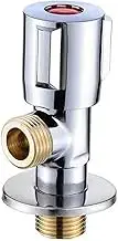 Faucet Angle Valve, 2 PCS Angle Stop Valve Hot and Cold Water Stop Valve Faucet Valve for Bathroom Kitchen Toilet Sink 1/2 for Home(Red)