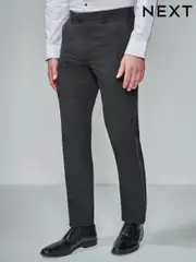 Tape Detail Regular Fit Tuxedo Suit Trousers (127417) | $64