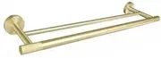 Golden Towel Rack Towel Bar Ring Brushed Gold Hardware Set Robe Coat Hook Toilet Tissue Paper Holder Bathroom Accessories Kit (Color : Double Towel Bar A)