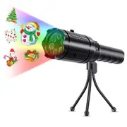 2-in-1 Handheld Portable Holiday 12 Slide Projector Light and Flashlight