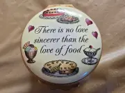Halcyon Days Enamels Hinged Porcelain Trinket Box w/Quote on Lid for Chefs