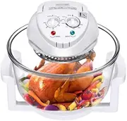 Electric Air Fryer Oilless Oven Smokeless Light Wave Stove Chicken Deep Frying Machine French Fries Machine Electric Fryer Frying Pan Far-Infrared Heating (12L-Knob Control)