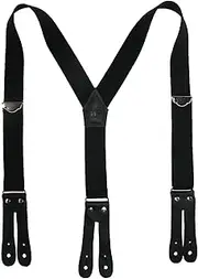 [Welch] Men's Big & Tall Elastic Button-End Y-Back Suspenders
