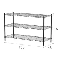在飛比找momo購物網優惠-【PHOENIX】輕型 120x45x75公分 三層波浪架 