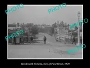 OLD POSTCARD SIZE PHOTO OF BEECHWORTH VICTORIA VIEW OF FORD STREET c1920