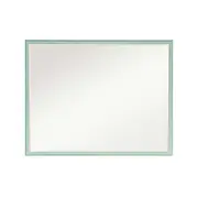 TOOLKISS Wall Mirror Rectangular Frame Bathroom 70x90cm Turquoise – Minimalistic Mid-Century Modern Mirror with Water-Resistant PS Polymer Frame, Ready to Mount for Bedroom, Living Room & Entryway