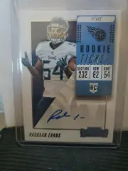 2018 Panini Contenders Rashaan Evan's Rookie Auto
