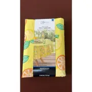 Mainstays Yellow Citrus Fruit Peva Round Table Cloth 70"