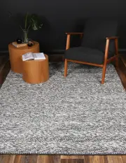 Zayna Ringlets Wool Blend Charcoal Rug