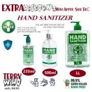 1/2/3/6x Hand Sanitiser Gel Pump Bottle 235/500/1L Kill 99% of Germs 70% Alcohol