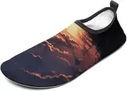 [BTCOWZRV] Water Shoes for Women Men Dusk Scenery Water Sports Shoes Slip-on Breathable Lightweight Athletic Aqua Sock