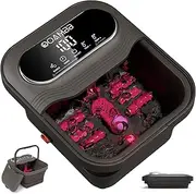 Collapsible Foot Spa with Heat, Bubble, Temperature Control and XL Touch Screen, Foot Bath Massager with Massage Rollers, Foot Soaking Tub, Pedicure Foot spa for Relaxation and Stress Relief