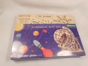 3D Wooden Globe Puzzle, Self-Assembling Mechanical Drive, DIY Brain Teaser